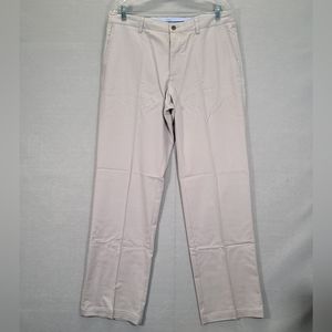 Havana Breeze Casual Pants Mens 34 x 32 Light Gray Chino Trousers Flat Front New